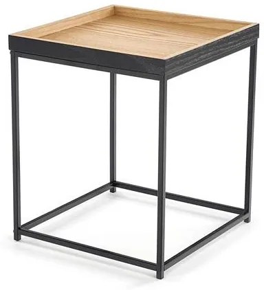 Konferenčný stolík Yane (prirodne drevo + čierna). Vlastná spoľahlivá doprava až k Vám domov. 1048593