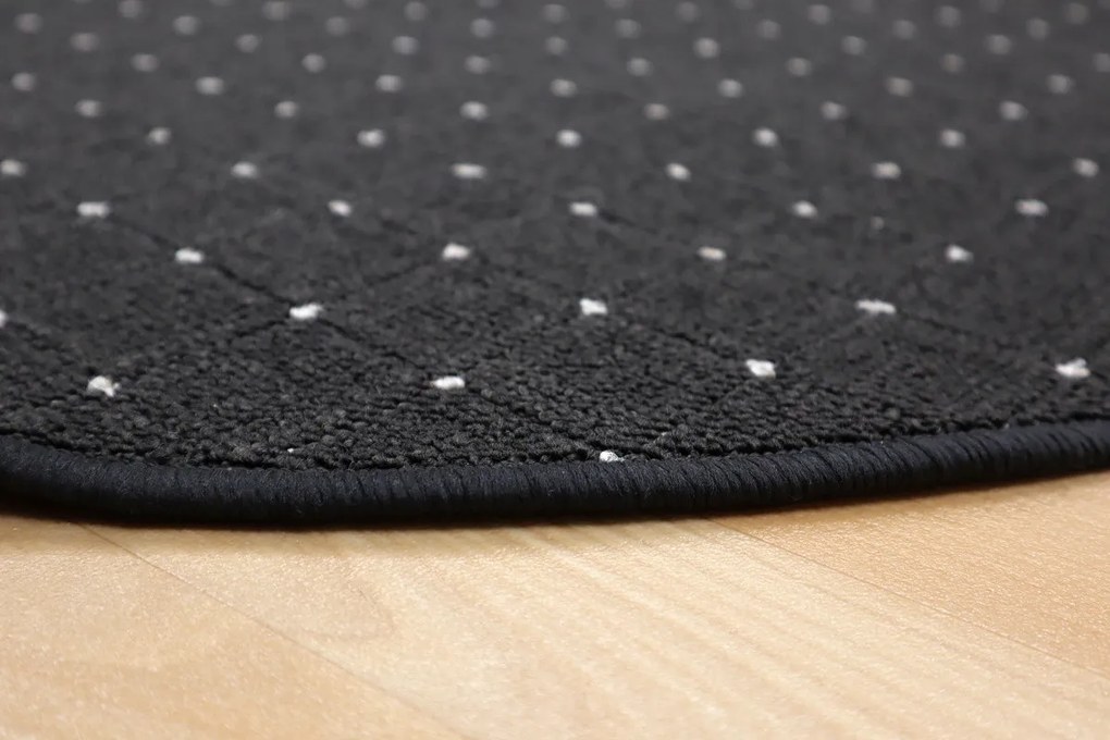 Condor Carpets Kusový koberec Udinese antracit guľatý - 120x120 (priemer) kruh cm