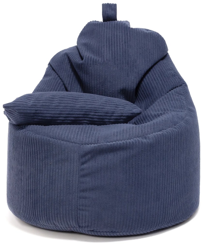 INTERMEDIC SK Kreslo Yoko Velvet – manšestrové kreslo s vankúšom, 75x70x30 cm Farba: SZ95 - tmavo modrá