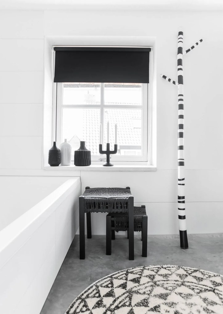 HK living Kúpelňová predložka Round Black 60 cm