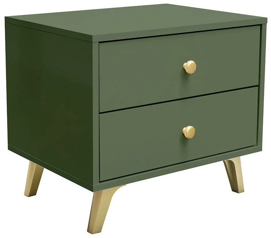 Nočný stolík Siena fľaškovozelený