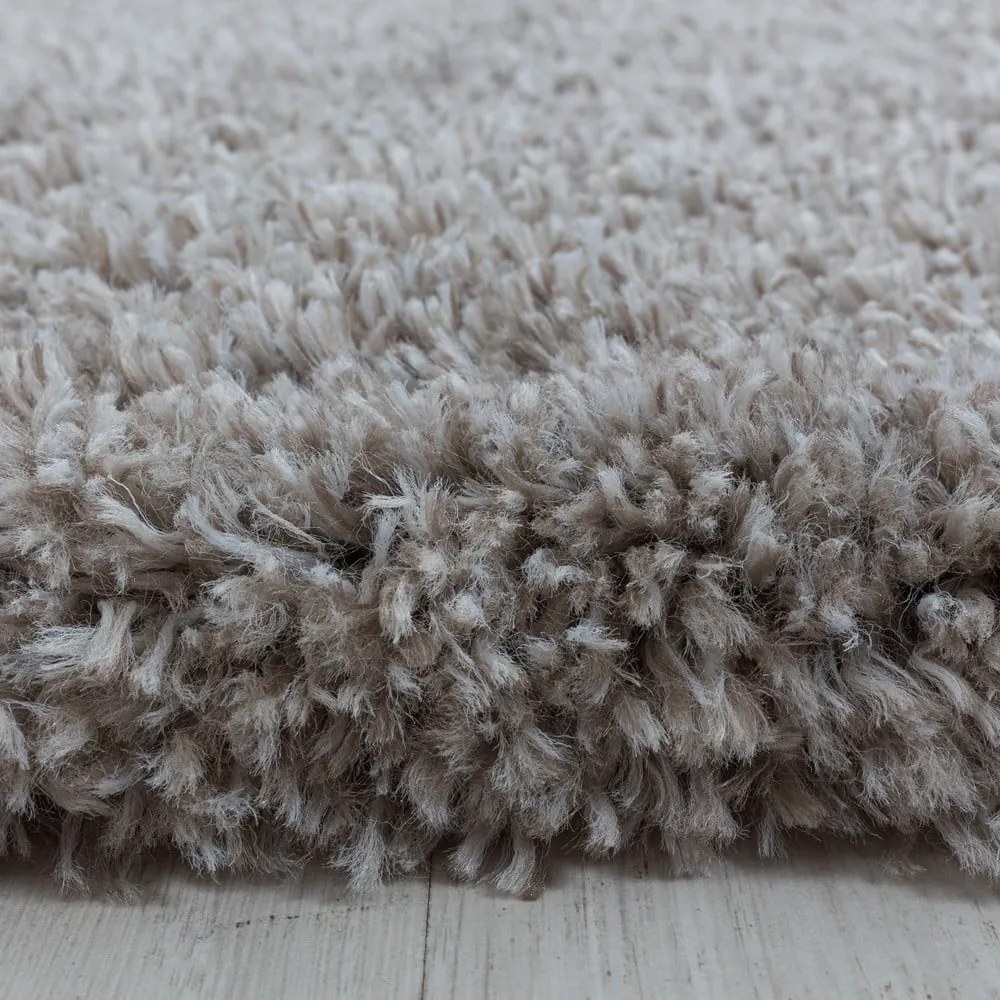 Svetlohnedý okrúhly koberec ø 120 cm Fluffy – Ayyildiz Carpets