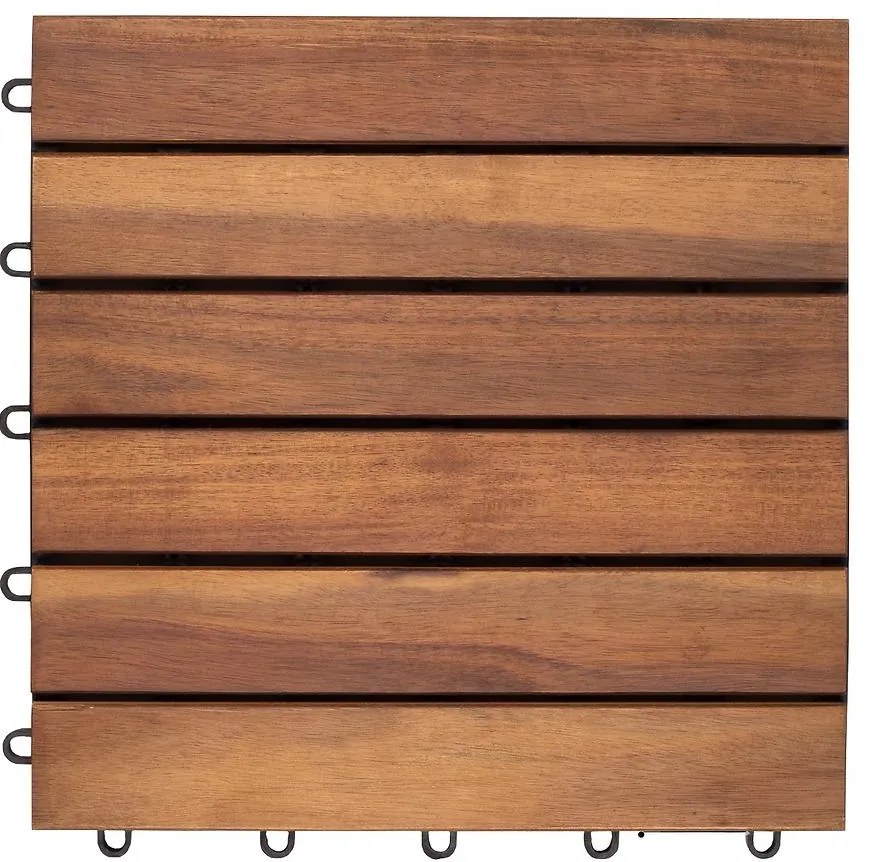 Terasová dlaždica drevená akácia 30x30 cm