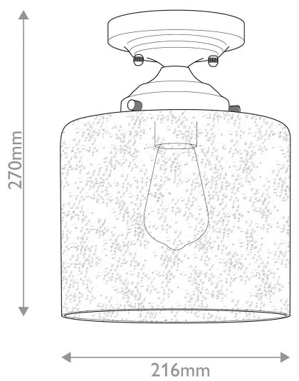 Kichler KL-WINSLOW-SF-NBR-Strop. svietidlo WINSLOW 1xE27/60W/230V pr.21,6cm mosadz