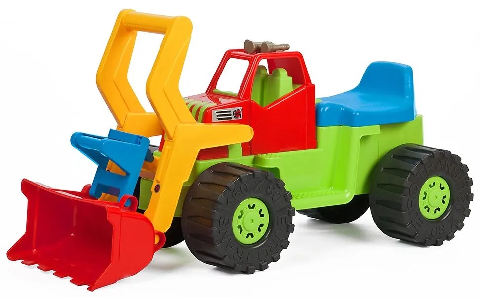 Detské odrážadlo Bager nakladač BAYO 74 cm zelený