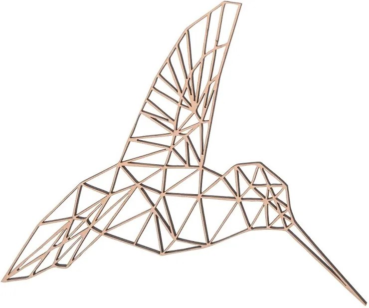 ČistéDrevo Dřevěný geometrický obraz - pták