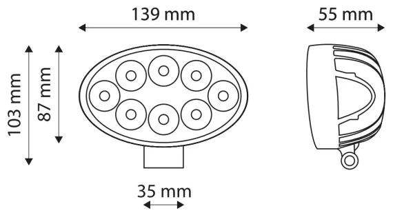 LED Bodové svietidlo pre automobil EPISTAR LED/24W/10-30V IP67 6000K