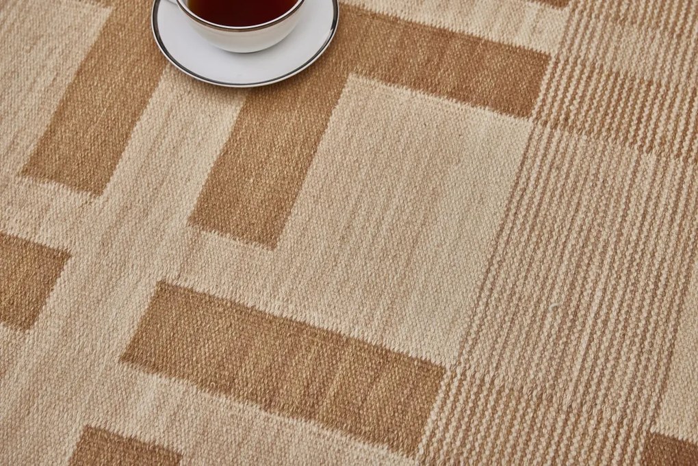 Ručne viazaný kusový koberec Leonidas DESP P124 Beige Mix, 200x290, béžová, hnedá, chodba / predsieň, Diamond Carpets India