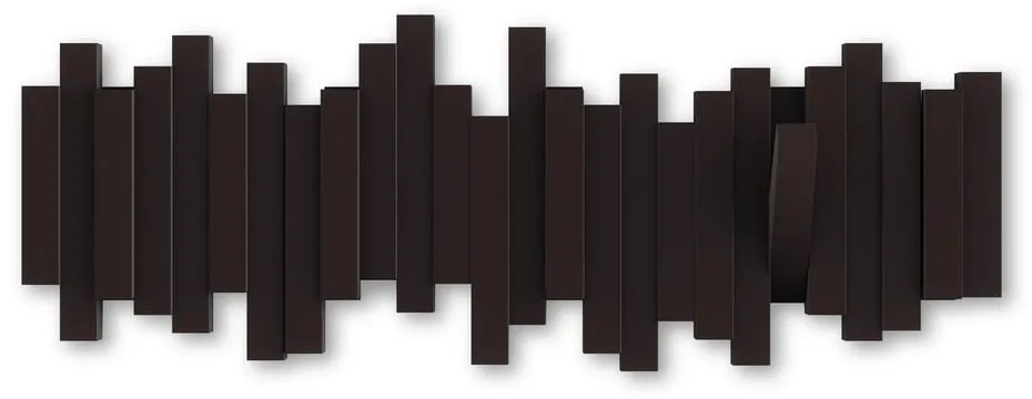 Tmavohnedý plastový nástenný vešiak Sticks – Umbra