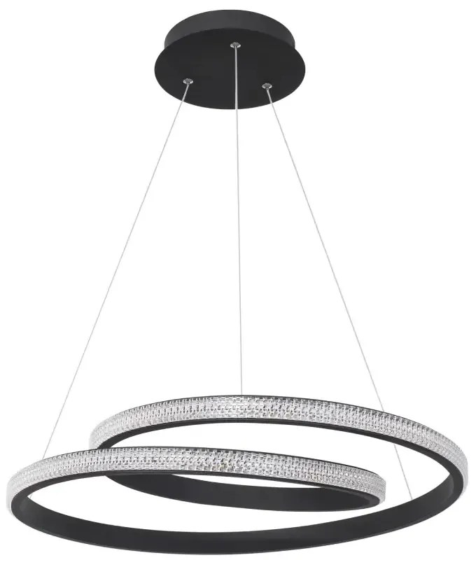 LED luster Grania 55 čierne