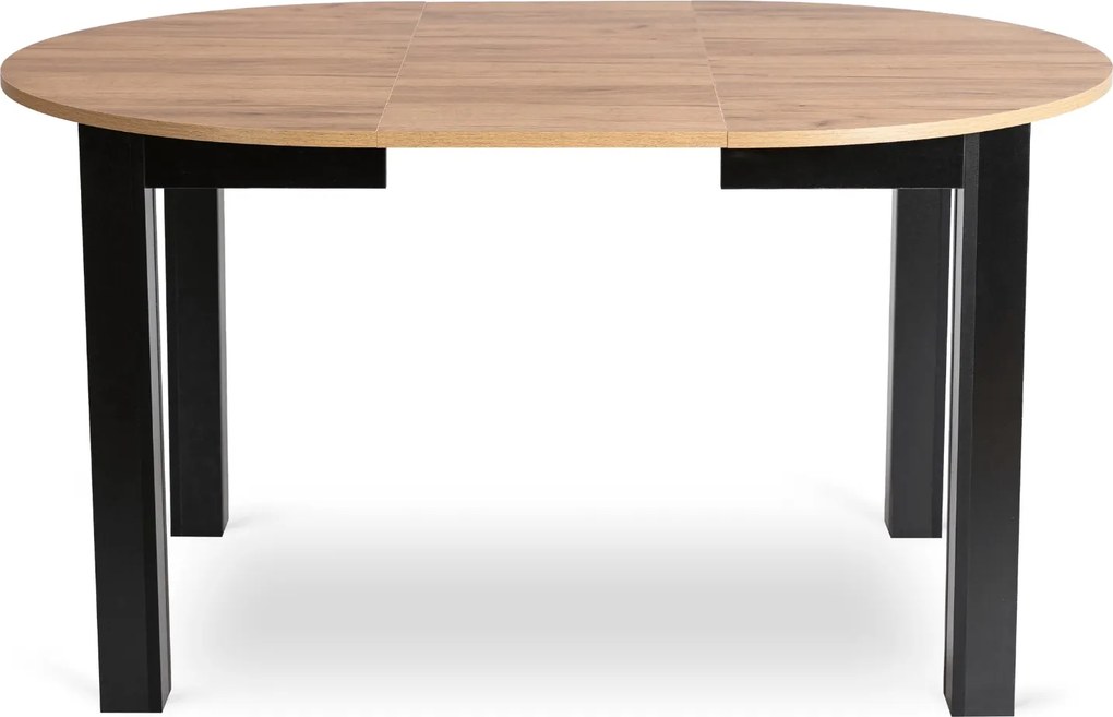 Vintino Jedálenský okrúhly stôl AMFORA dub craft/čierny 102–142 cm