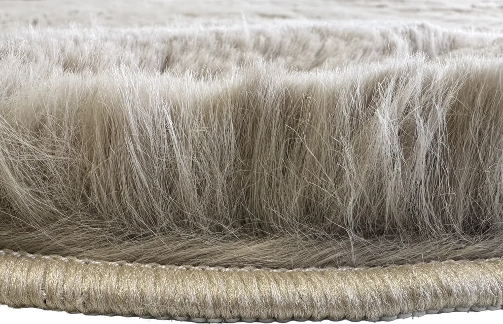 Koberec Puffy 060 béžový obdĺžnikový – Polyester Fur 1500 g/m² Rozmer: 50x80 cm