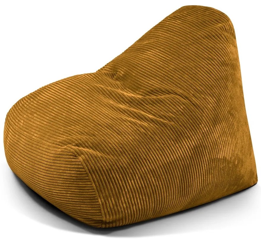 Menčestrový sedací vak v horčicovej farbe Snug 100 – SLOWDOWN