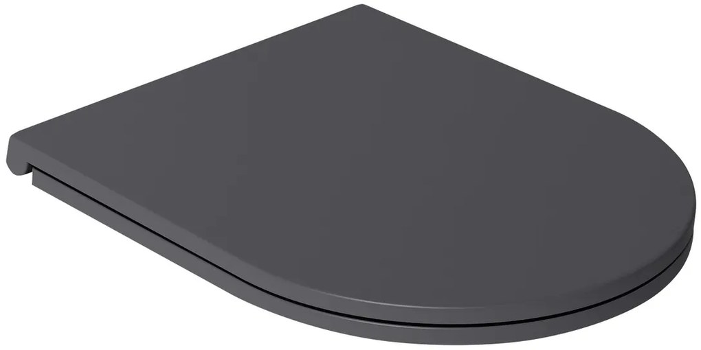 Isvea Isvea, INFINITY WC sedátko SLIM, Easy Take, Soft Close, antracit, 40KF0522I-S
