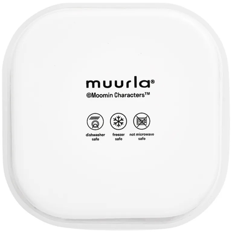 Dóza s vrchnákom Moomin Joyful Apples 0,67l, smalt / bielo-červená