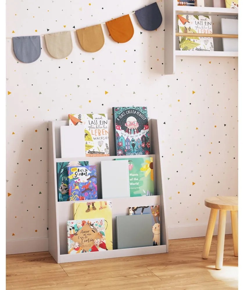 Biela detská knižnica 59,5x69,5x23 cm Adiventina – Kave Home