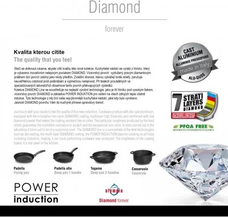 hluboká pánev se 2 držadly DIAMOND Line INDUCTION Ø 24 cm z litého hliníku