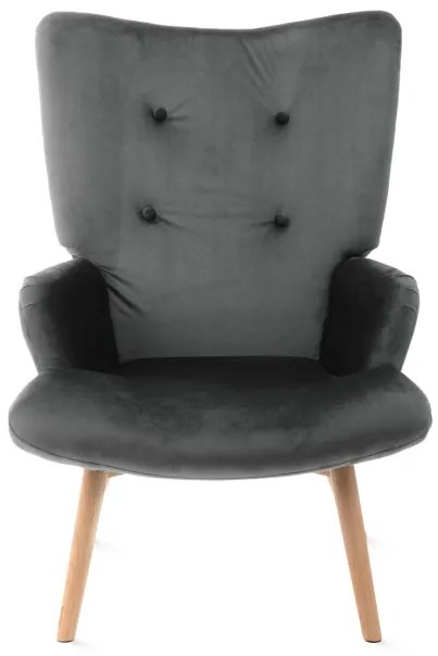 Hojdacie kreslo B2 MOSS PLUS 2v1 zamatovo sivé 890050