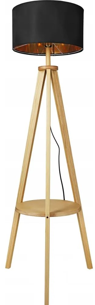 Stojacia lampa 1xE27/40W/230V čierna