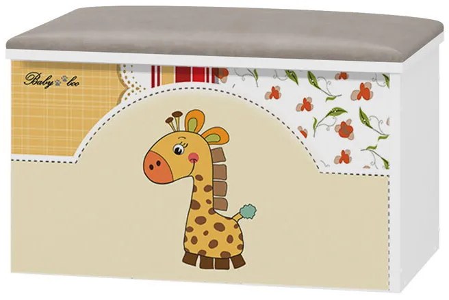 Raj posteli Box na hračky -  Milá žirafa čerešňa