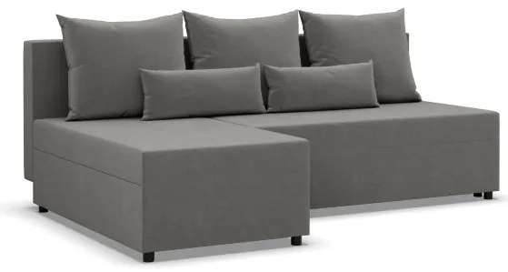 Rohová rozkladacia sedačka FERMO Kronos svetlosivá