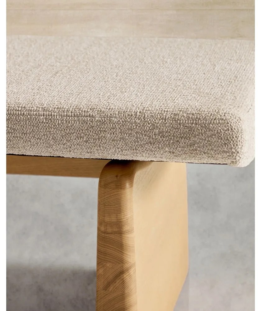 Béžová/v prírodnej farbe ženilková lavica Topaz – Kave Home