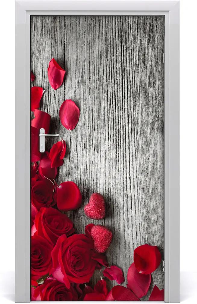 Fototapeta na dvere samolepiace  červená ruža