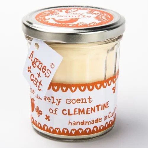 Sviečka zo sójového vosku v zaváraninovom pohári - Klementinka 220ml
