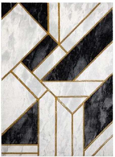 Dywany Łuszczów Kusový koberec Emerald 1015 black and gold - 160x220 cm