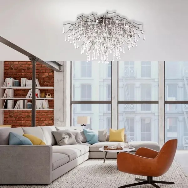 Paul Neuhaus 8092-55 - Prisadený luster ICICLE 14xG9/40W/230V priemer 100 cm chróm