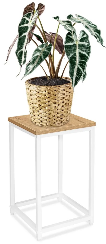 Kvetinový stojan Loft Arben 40 cm biely/dub Craft