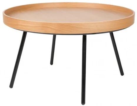Odkládací stolek Coffee table Oak Tray  Ø 78 cm Zuiver 2200009