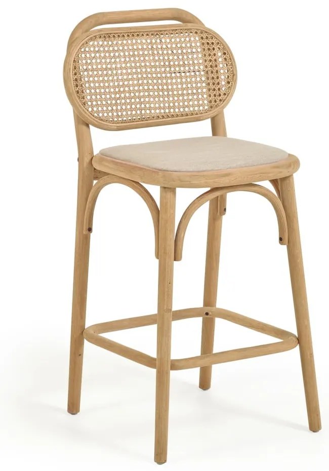 Barová stolička z dubového dreva v prírodnej farbe (výška sedadla 65 cm) Doriane – Kave Home