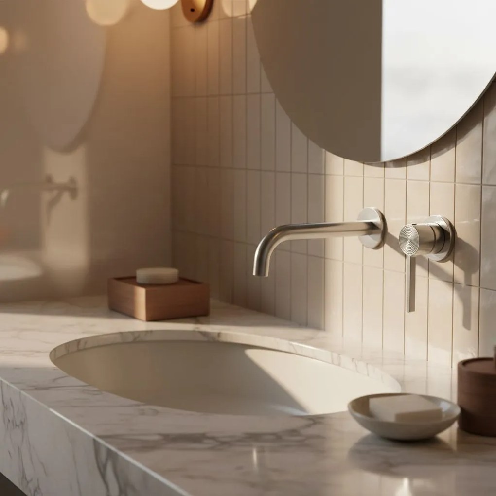 Rea Foster, podomietková umývadlová batéria, brúsená oceľ, REA-B6442