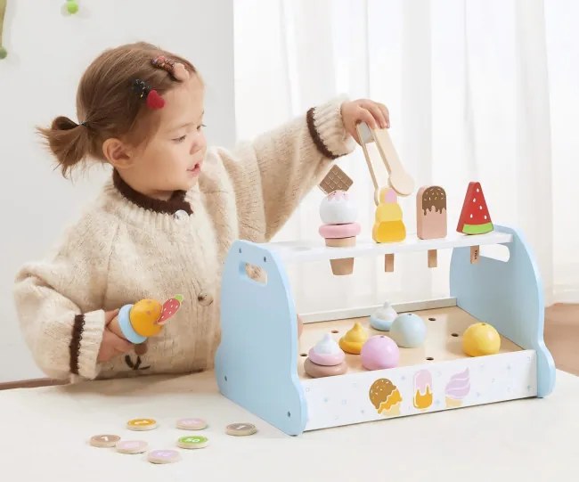 Viga 44842 Drevená mini zmrzlináreň a cukráreň PolarB