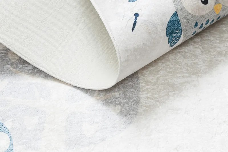 Detský kusový koberec Bambino 1161 Owls grey, 80x150, šedá, detská izba, Dywany Łuszczów