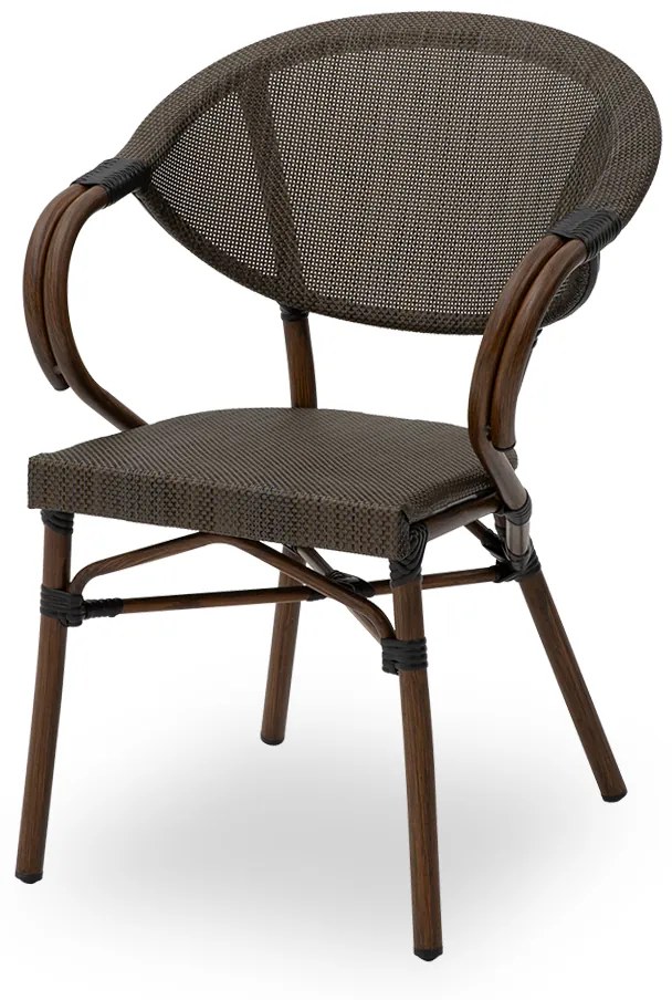 Technoratanová stolička CAMILLO hnedá