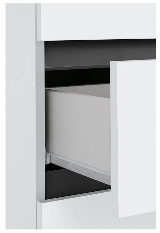 Biela kúpeľňová skrinka Støraa Wisla, 38 x 130 cm