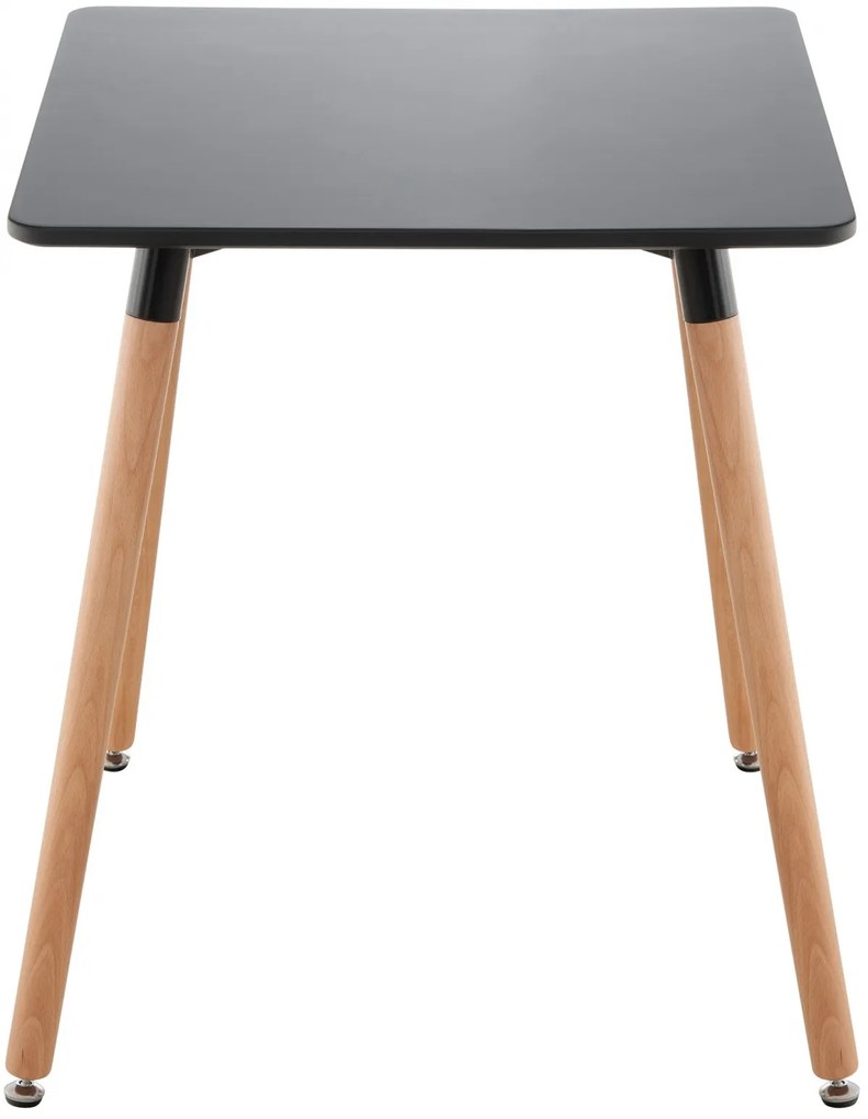 Stôl drevený Viborg 60 natura / čierna - v75 x 60 x 60 cm