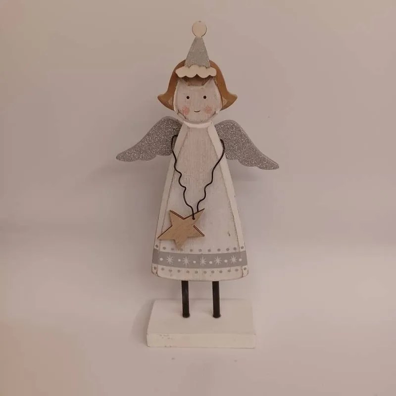 DECOLED Dekorácia, anjel, 11,5 x 4 x 23 cm