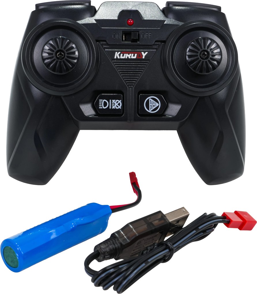 Ramiz Traktor + buldozér R/C 1:24 červený