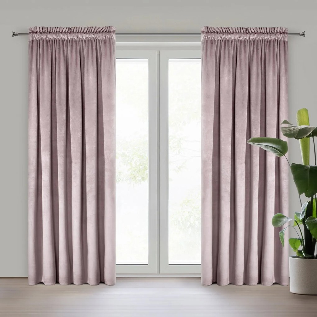 ZATEMŇOVACÍ ZÁVES NA PÁSKE ROSA 140X270 CM PÚDROVÁ