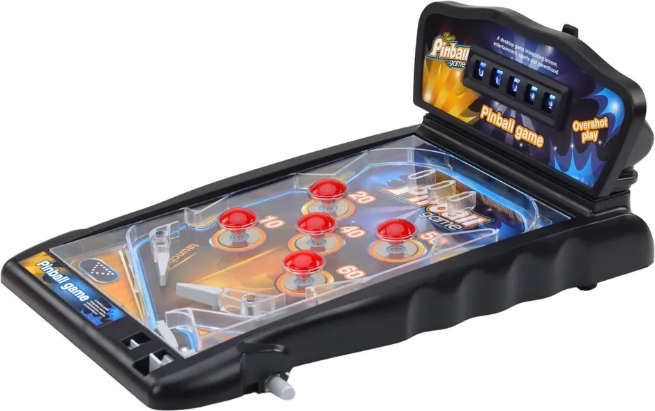 LEAN Toys Obratnostná hra Pinball so svetlami, zvukmi a tabuľkou výsledkov