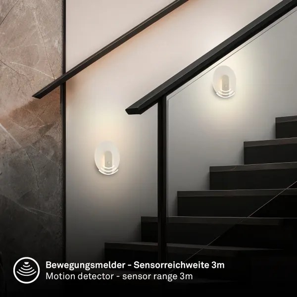 Briloner 3889012 - LED dobíjateľné nástenné svietidlo so senzorom TARO LED/2,5W/5V 1800 mAh matné