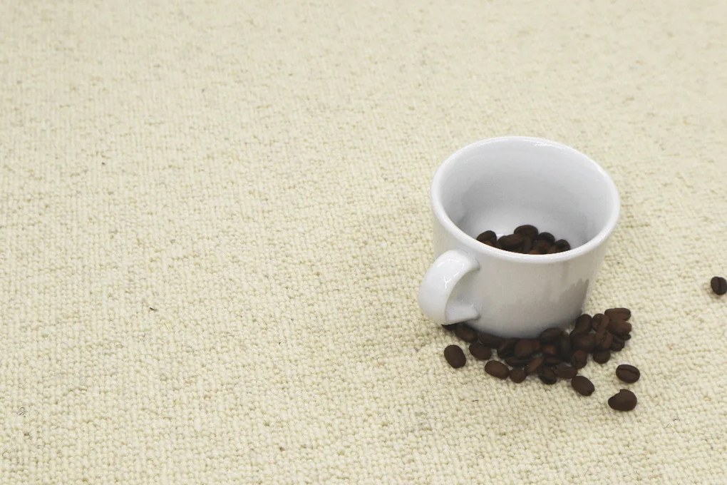 Metrážny koberec Dublin 202 biely, na mieru, šíře 4m,5m, biela, ab (mriežka), detská izba, Avanti