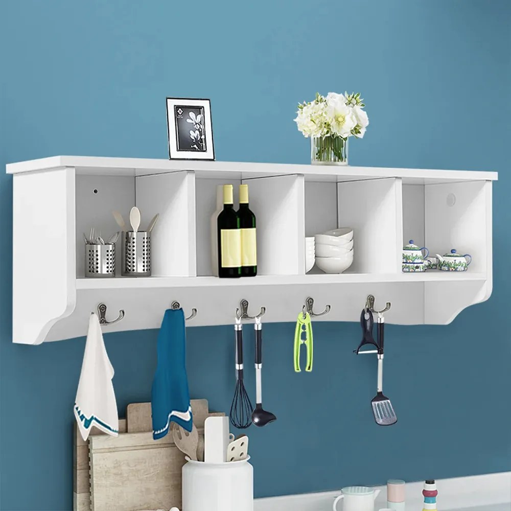 Nástenný vešiak na kabáty so skladovacími priestormi