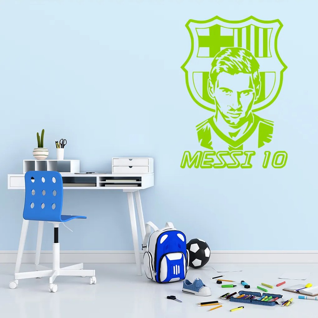 Veselá Stena Samolepka Lionel Messi 10 Farba: žlutá, Veľkosť: 80 x 57 cm