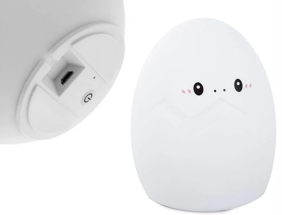 LED detské nočné svetlo GEPI 12,5 cm, biela