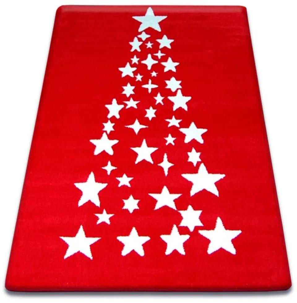 Kusový koberec Vianočný stromček červený, Velikosti 100x170cm