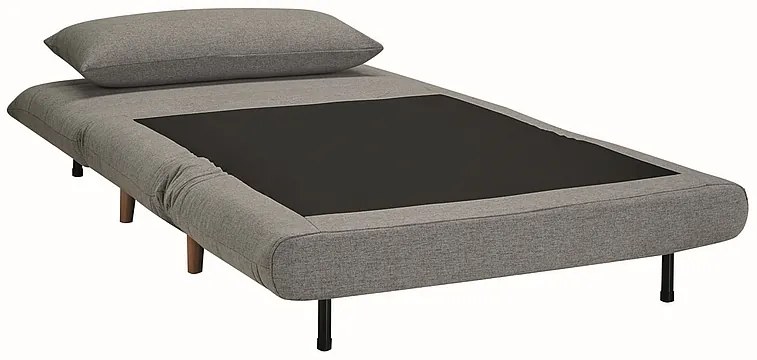 Sivé kreslo SPIKE, rozkladací